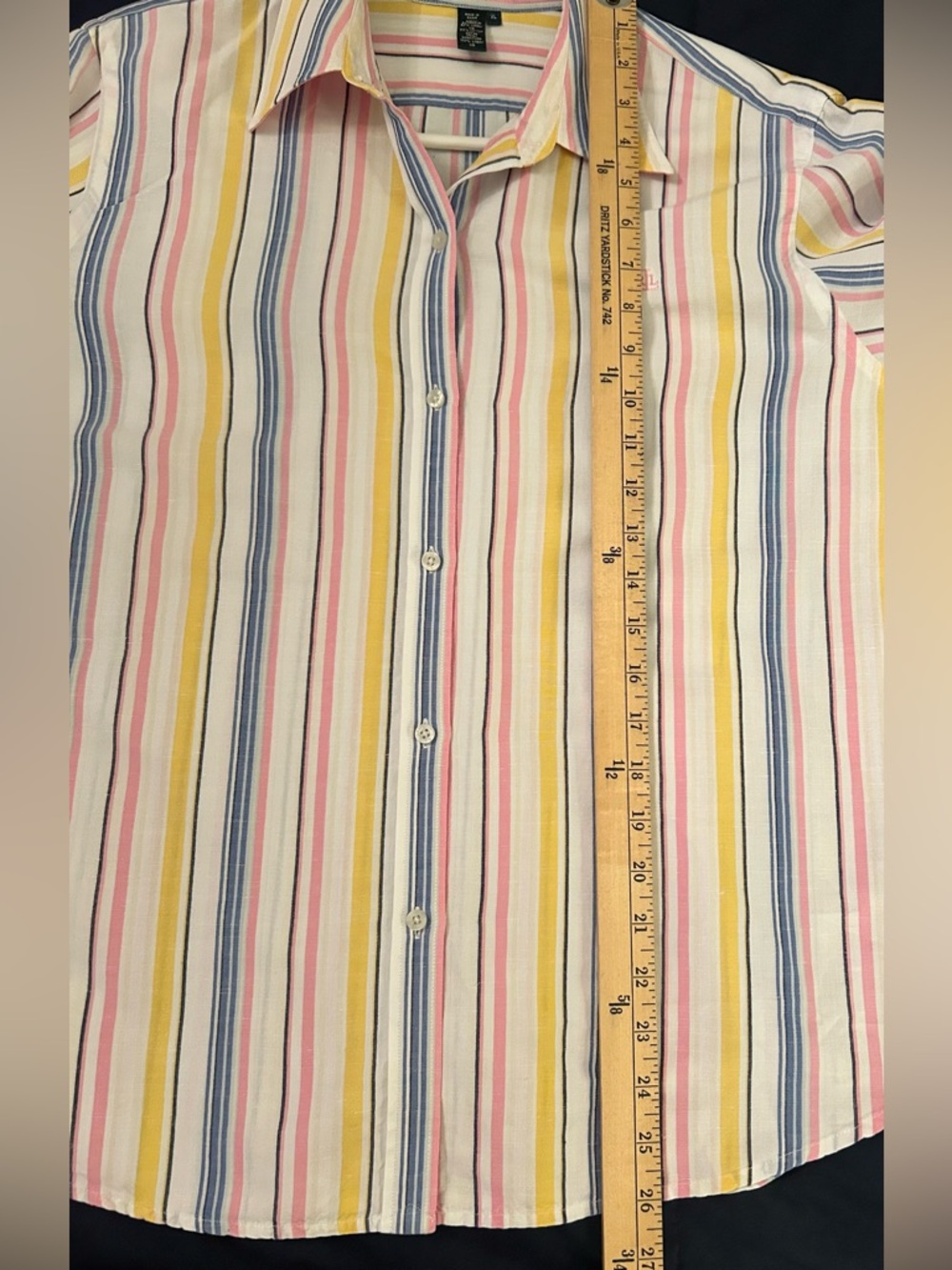 VTG Lauren Ralph Lauren Linen/cotton Blouse XL - Picture 11 of 11
